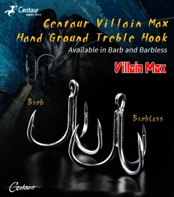 Centaur Villian Max Treble Hook Barbless