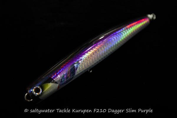 Kurupen F210 Dragger Slim Diving Popper Purple